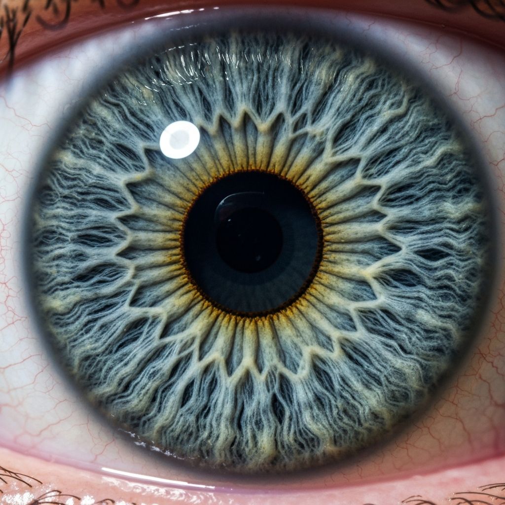 Grey-green iris artwork